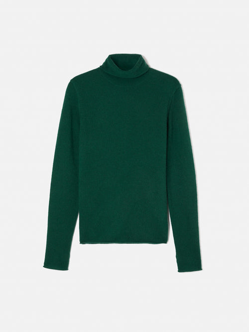 Cloud Cashmere Roll Neck | Dark Green