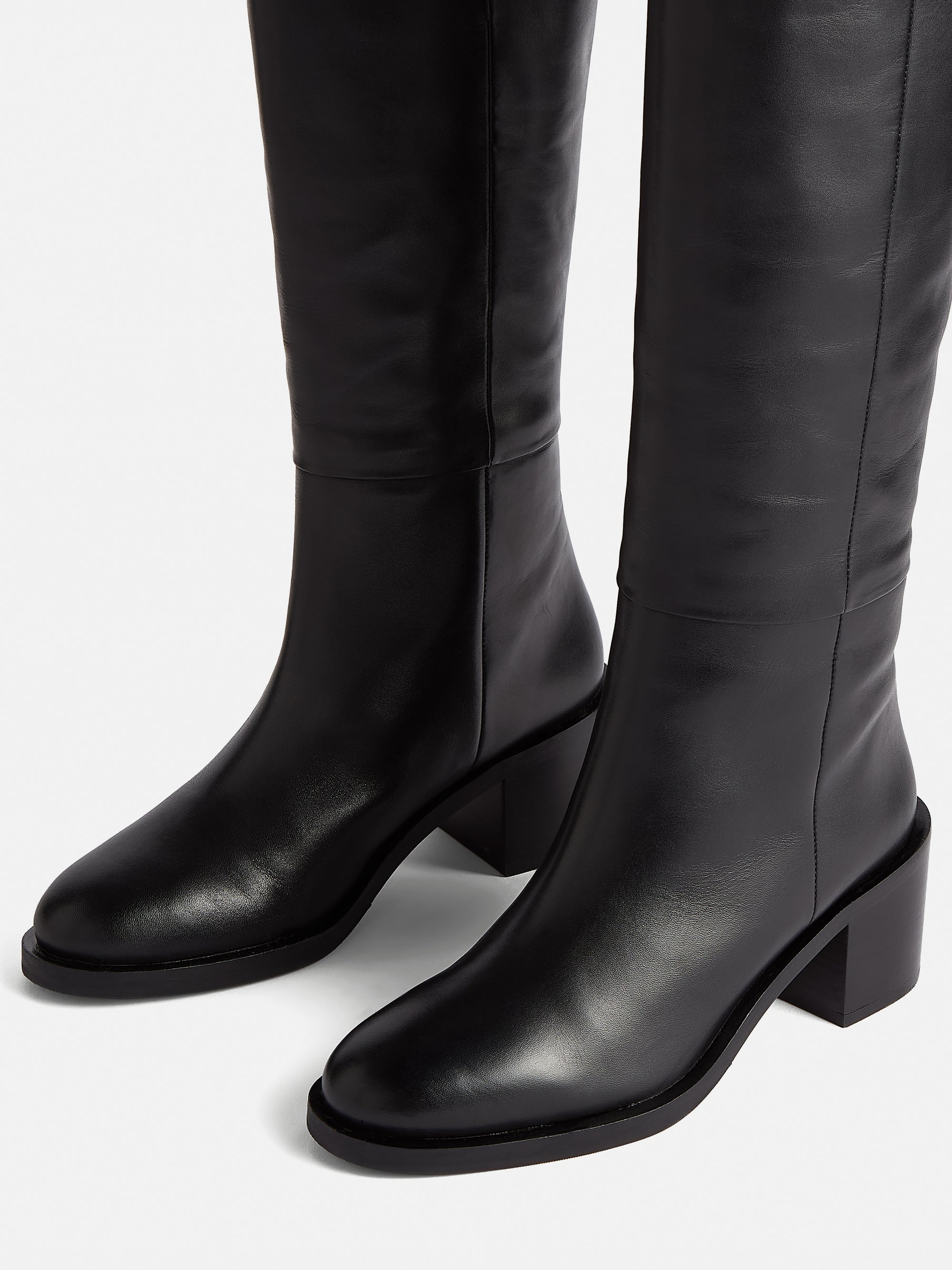 Talley Knee High Leather Boot | Black – Jigsaw