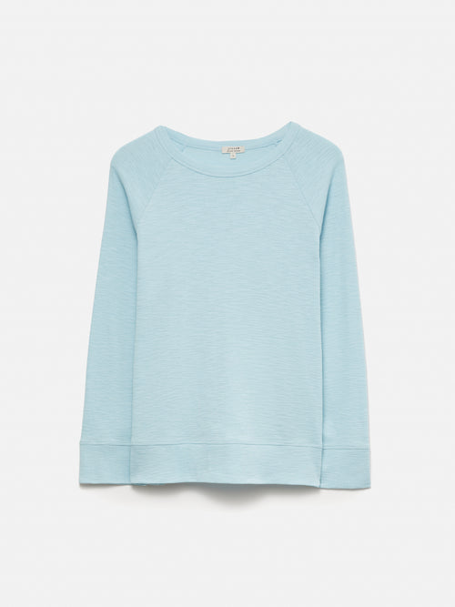 Cotton Luxe Raglan Tee | Cool Blue