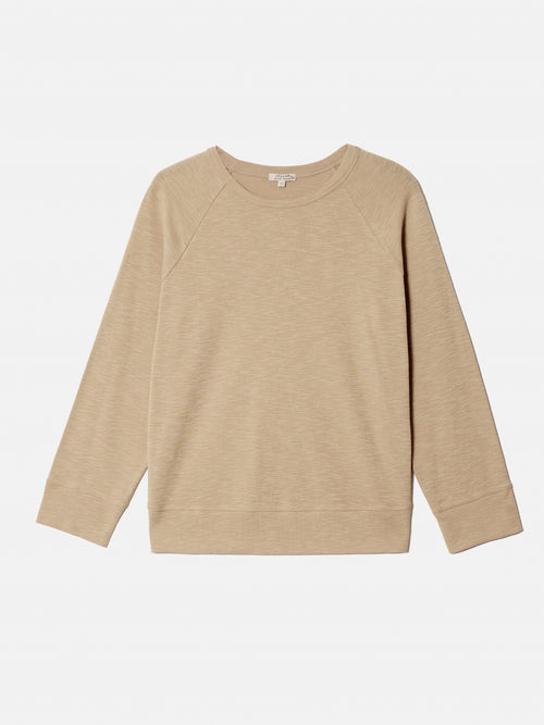 Cotton Luxe Raglan Tee | Beige