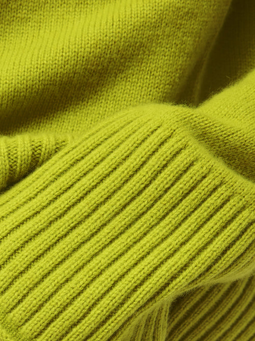 Compact Wool Cashmere Blend Jumper | Lime