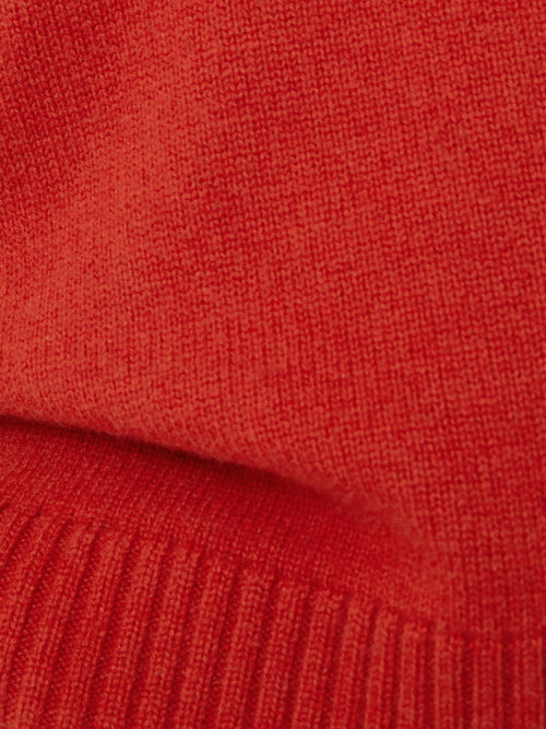 Compact Wool Cashmere Blend Jumper | Orange