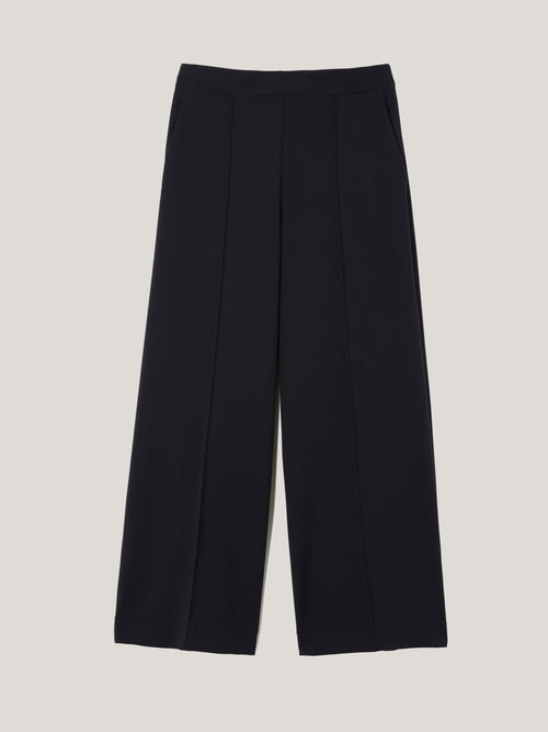 Modern Crepe Sailor Trouser | Navy