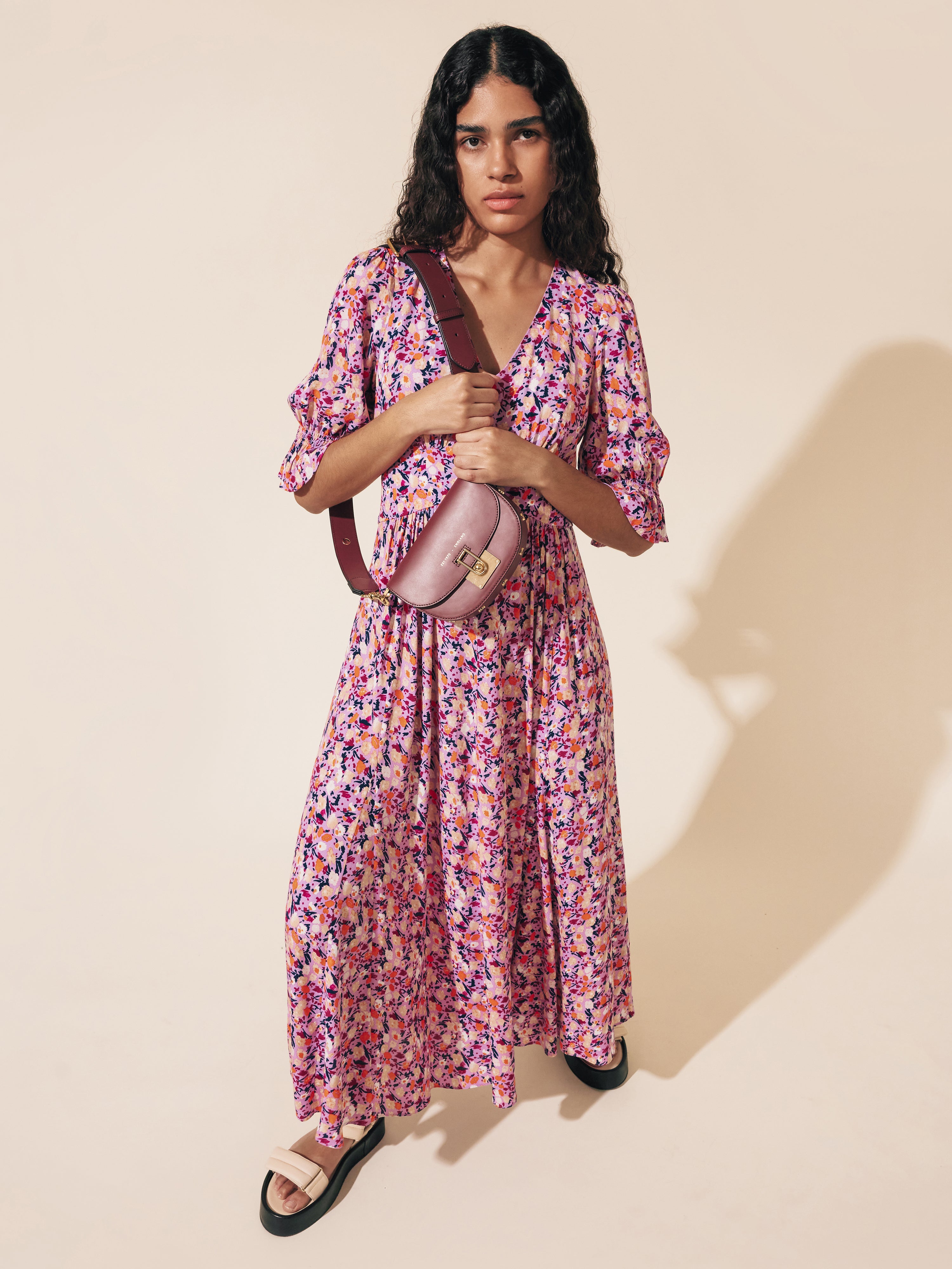 Carnation Midi Dress | Pink – Jigsaw