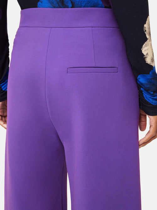 Modern Crepe Sailor Trouser | Purple