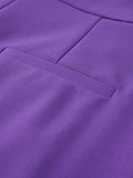 Modern Crepe Sailor Trouser | Purple