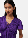 Recycled Satin Drape Top | Purple