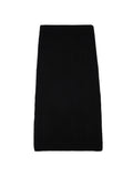 Linen Slub Knitted Skirt | Black