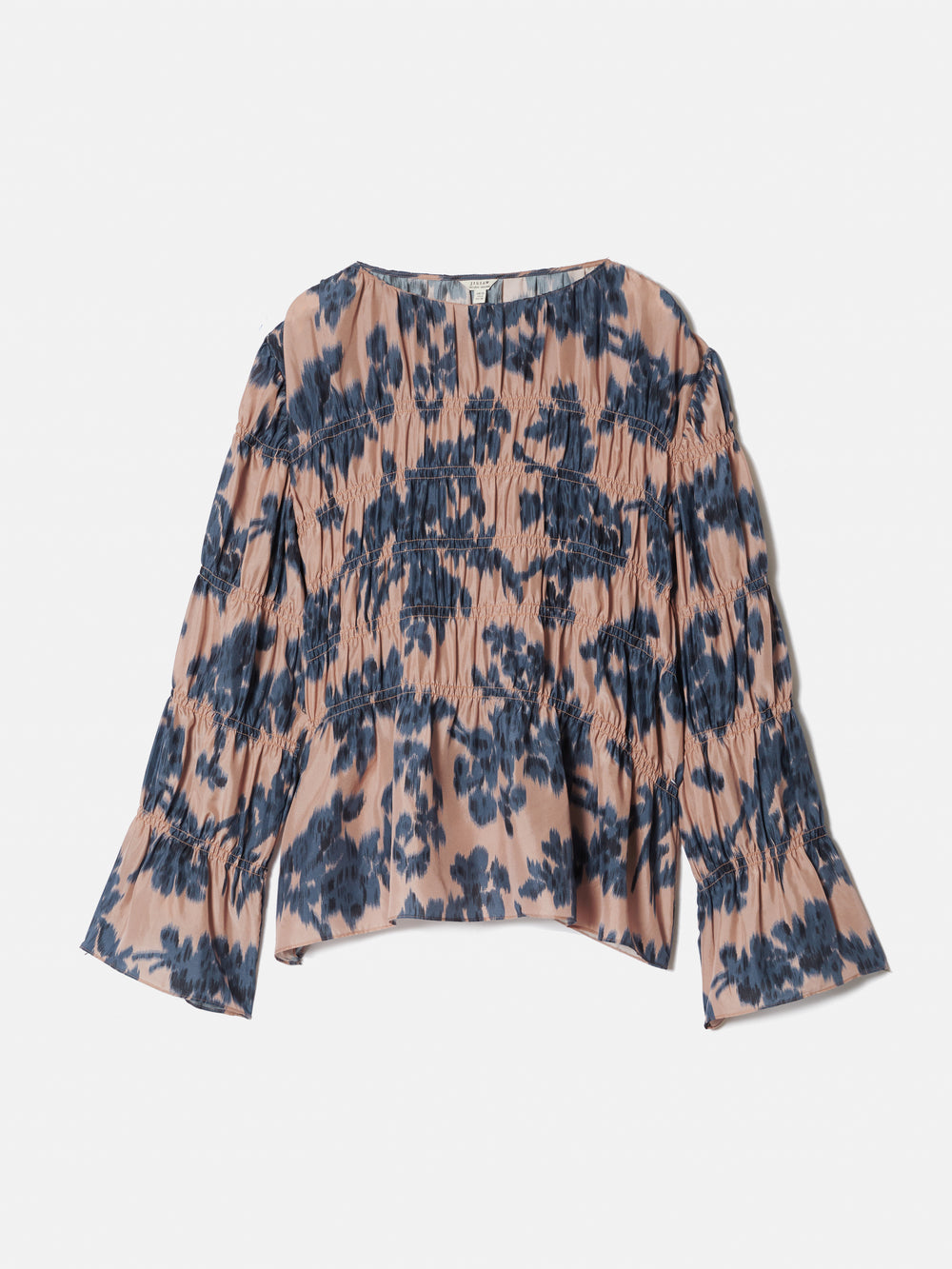 Ikat Posy Silk Ruched Top | Pink – Jigsaw