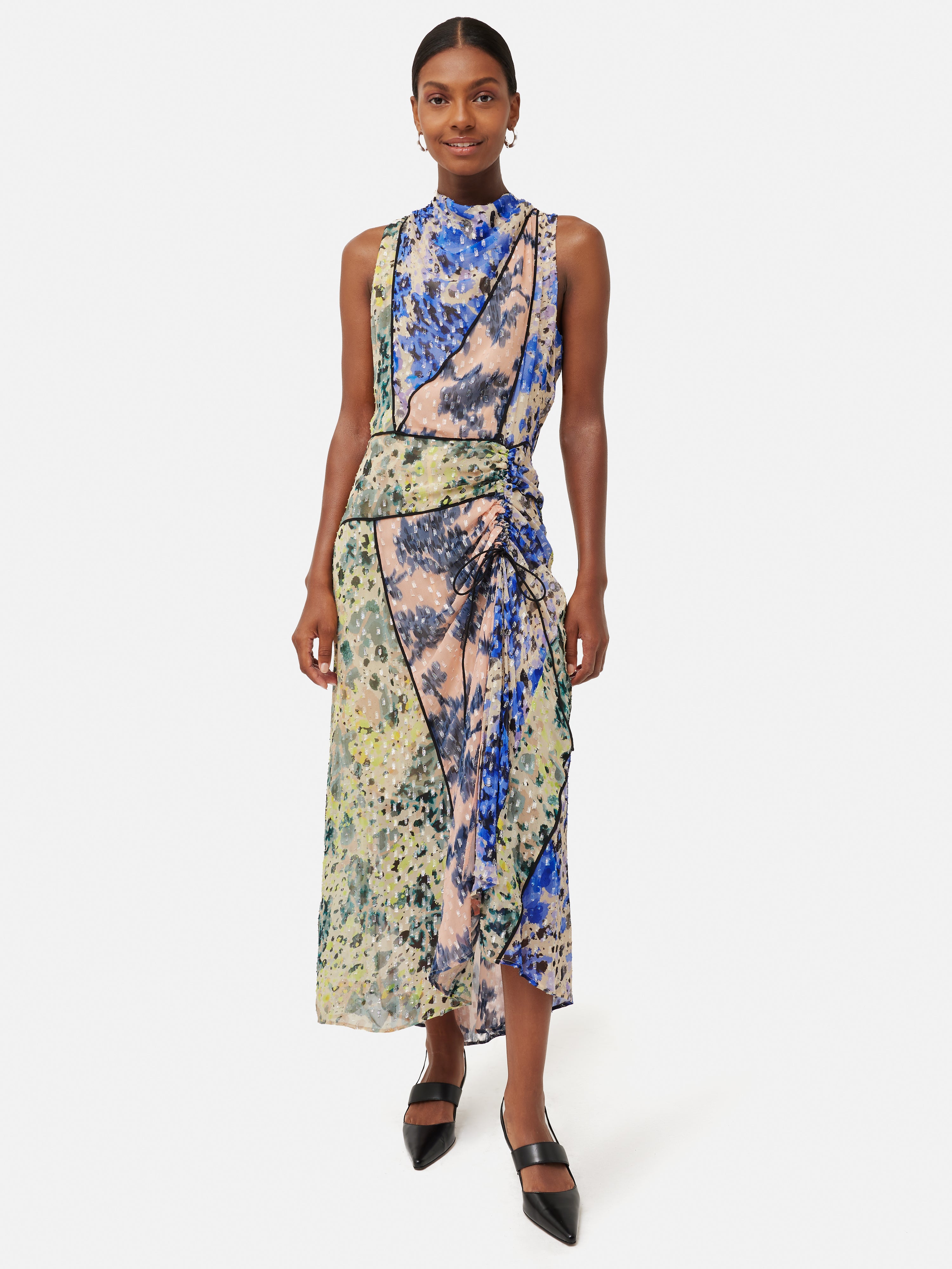 Ikat Posy Metallic Maxi Dress | Multi – Jigsaw