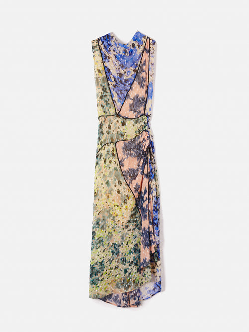 Ikat Posy Metallic Maxi Dress | Multi