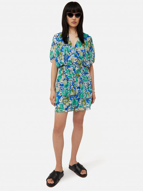 Abstract Meadow Playsuit | Green