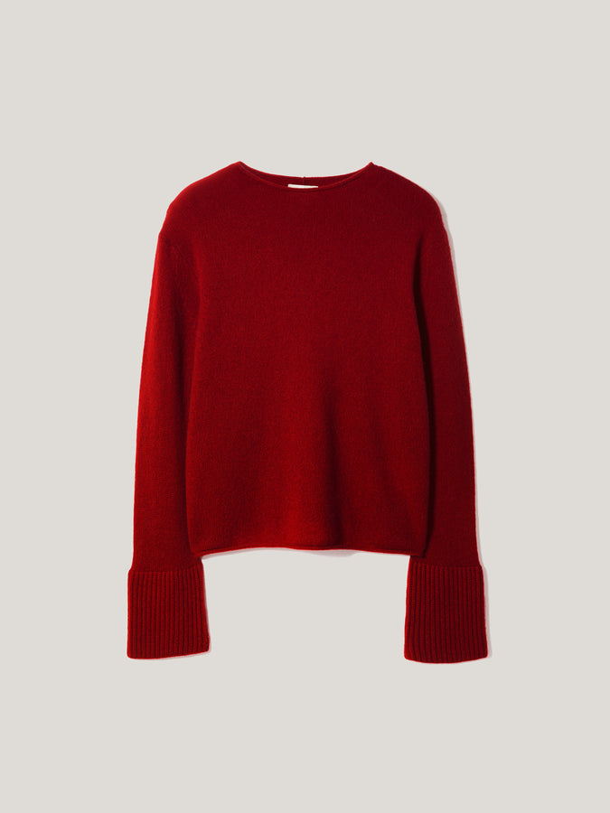 Cloud Cashmere Eldon Jumper | Red