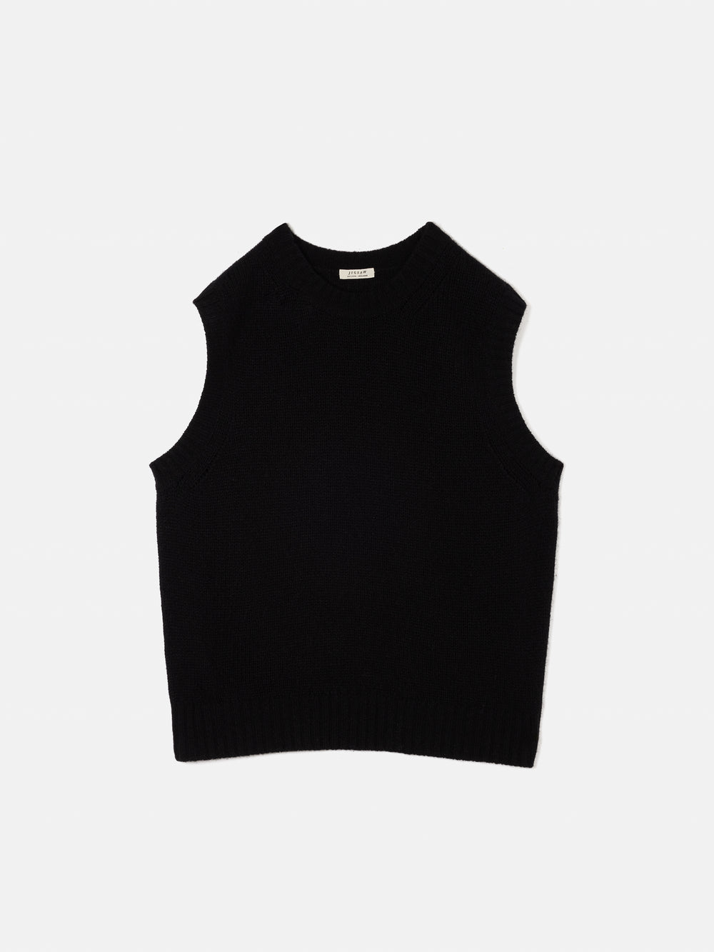 Cashmere Crew Neck Tank | Black – Jigsaw