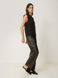 Cashmere Crew Neck Tank | Dark Brown