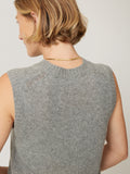 Cashmere Crew Neck Tank | Grey