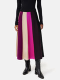 Merino Colourblock Knit Skirt | Multi