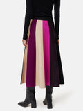 Merino Colourblock Knit Skirt | Multi