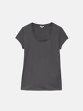 Supima Cotton Scoop Neck Tee | Carbon