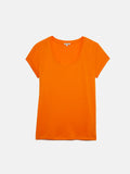 Supima Cotton Scoop Neck Tee | Pop Orange