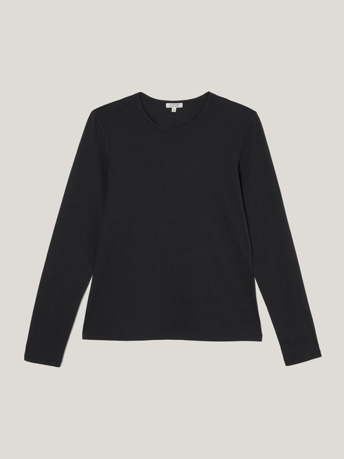 Supima Cotton Long Sleeve Tee | Black