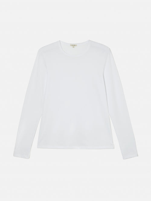 Supima Cotton Long Sleeve Tee | White