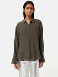 Silk Relaxed Shirt | Green