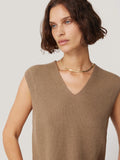 Cotton Blend V Neck Tank | Neutral