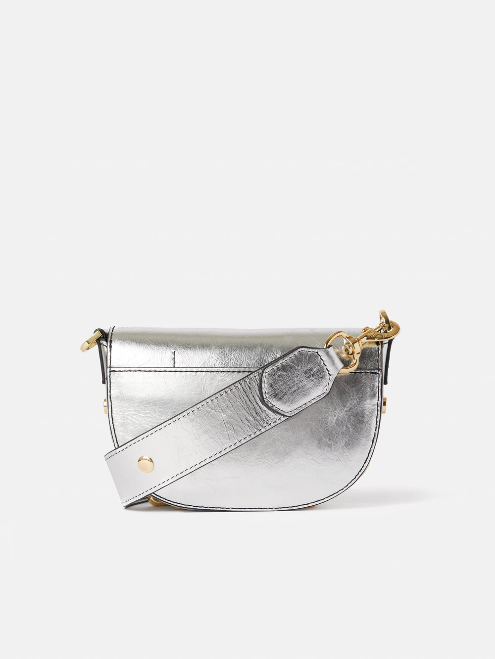 Denbigh Studded Leather Bag | Silver – Jigsaw