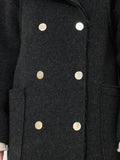 Italian Wool Raw Edge Coat | Charcoal