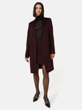 Relaxed Wool City Coat | Oxblood