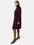 Relaxed Wool City Coat | Oxblood