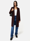 Relaxed Wool City Coat | Oxblood