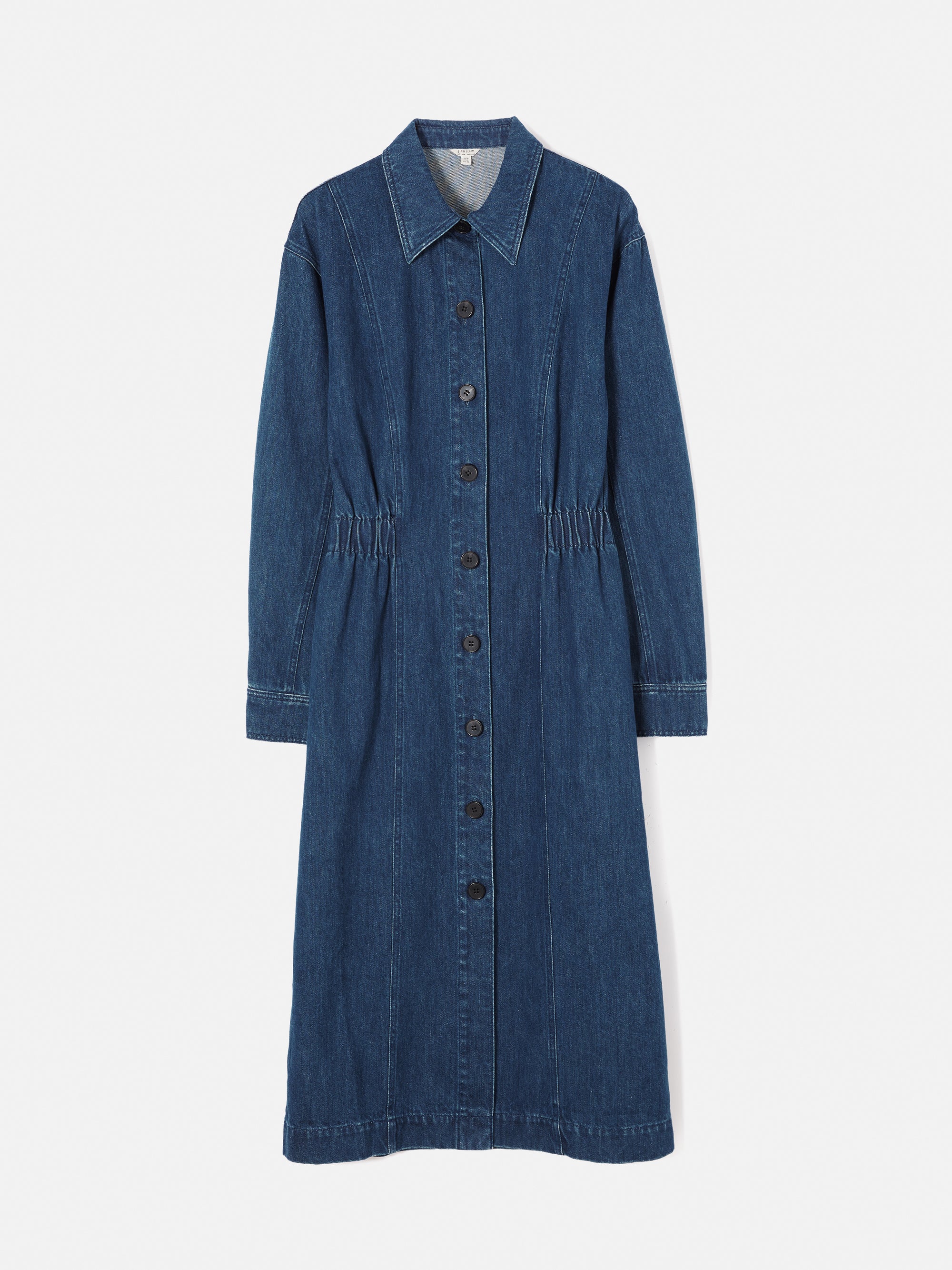 Denim Gathered Dress | Blue – Jigsaw