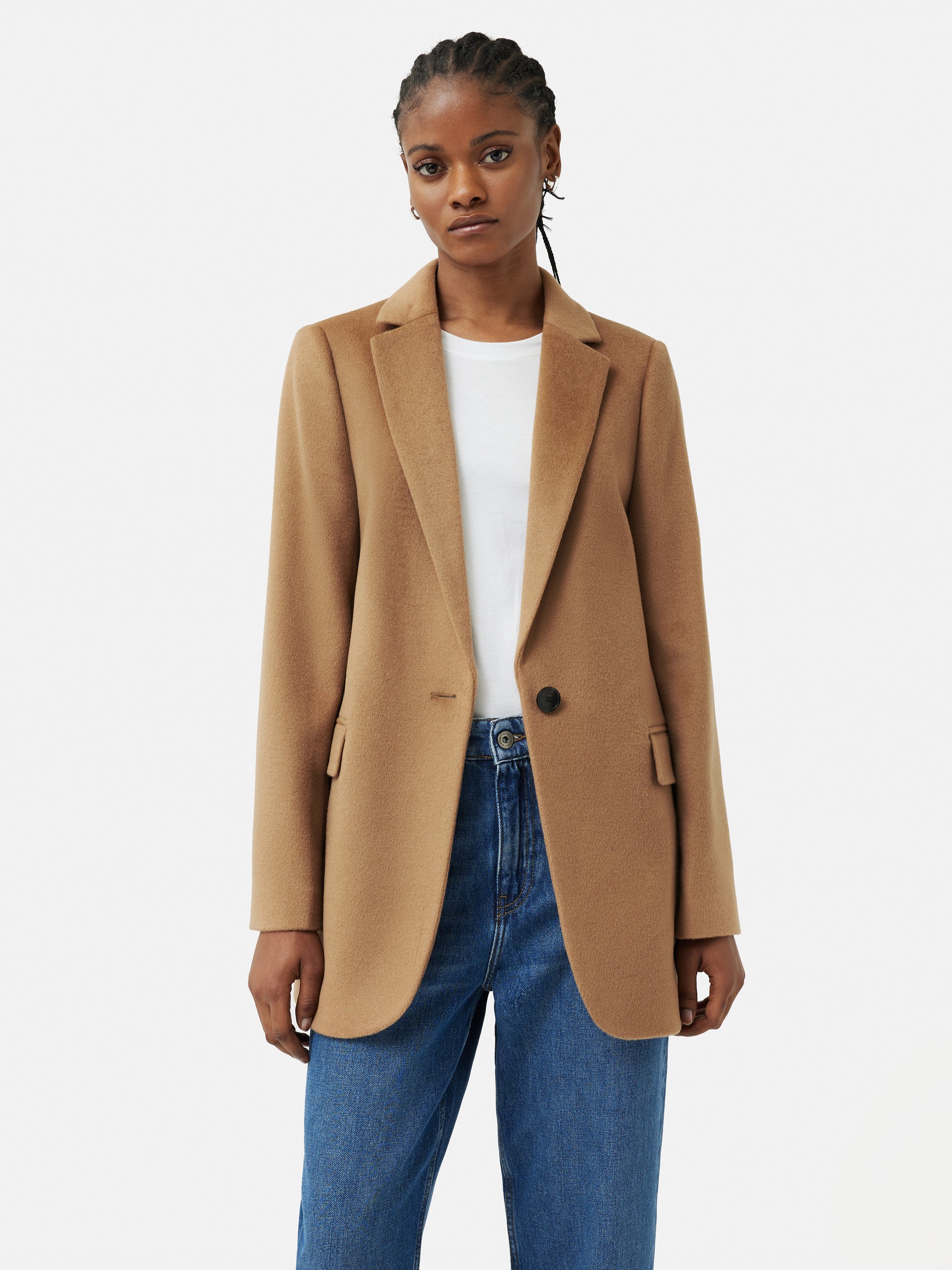 Wool Langford Tailored Coat | Camel – Jigsaw