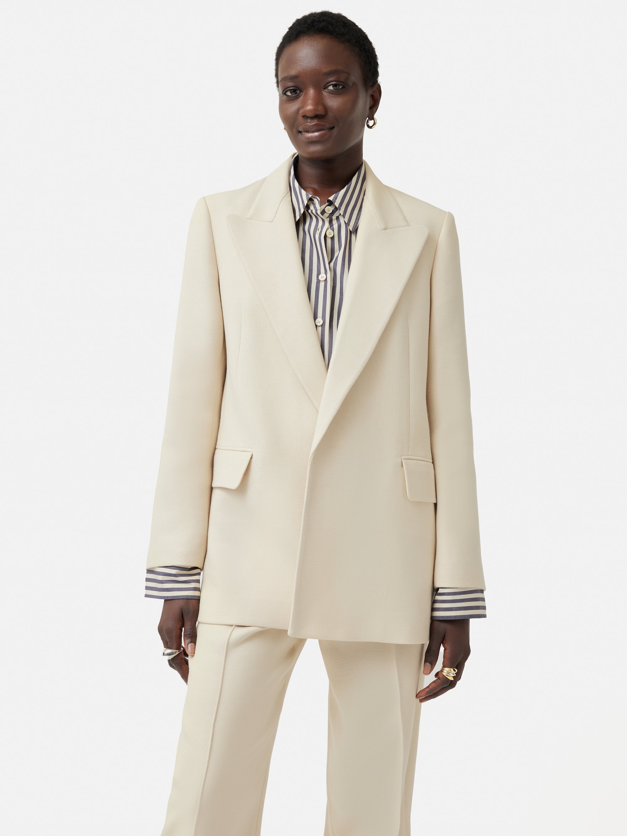 Wye Twill Blazer | Cream – Jigsaw