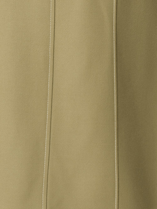 Seamed Detail A Line Skirt | Khaki