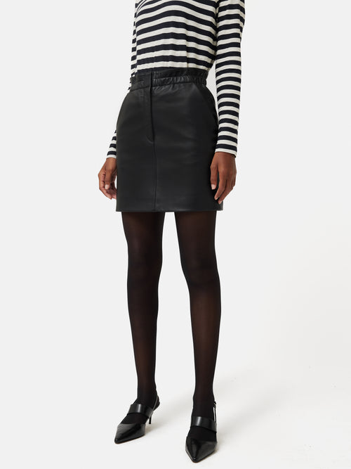 Leather Mini Skirt | Black – Jigsaw