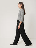 Kemp Wide Leg Japanese Wool Trouser | Black