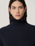 Merino Fishermans Rib Jumper | Navy