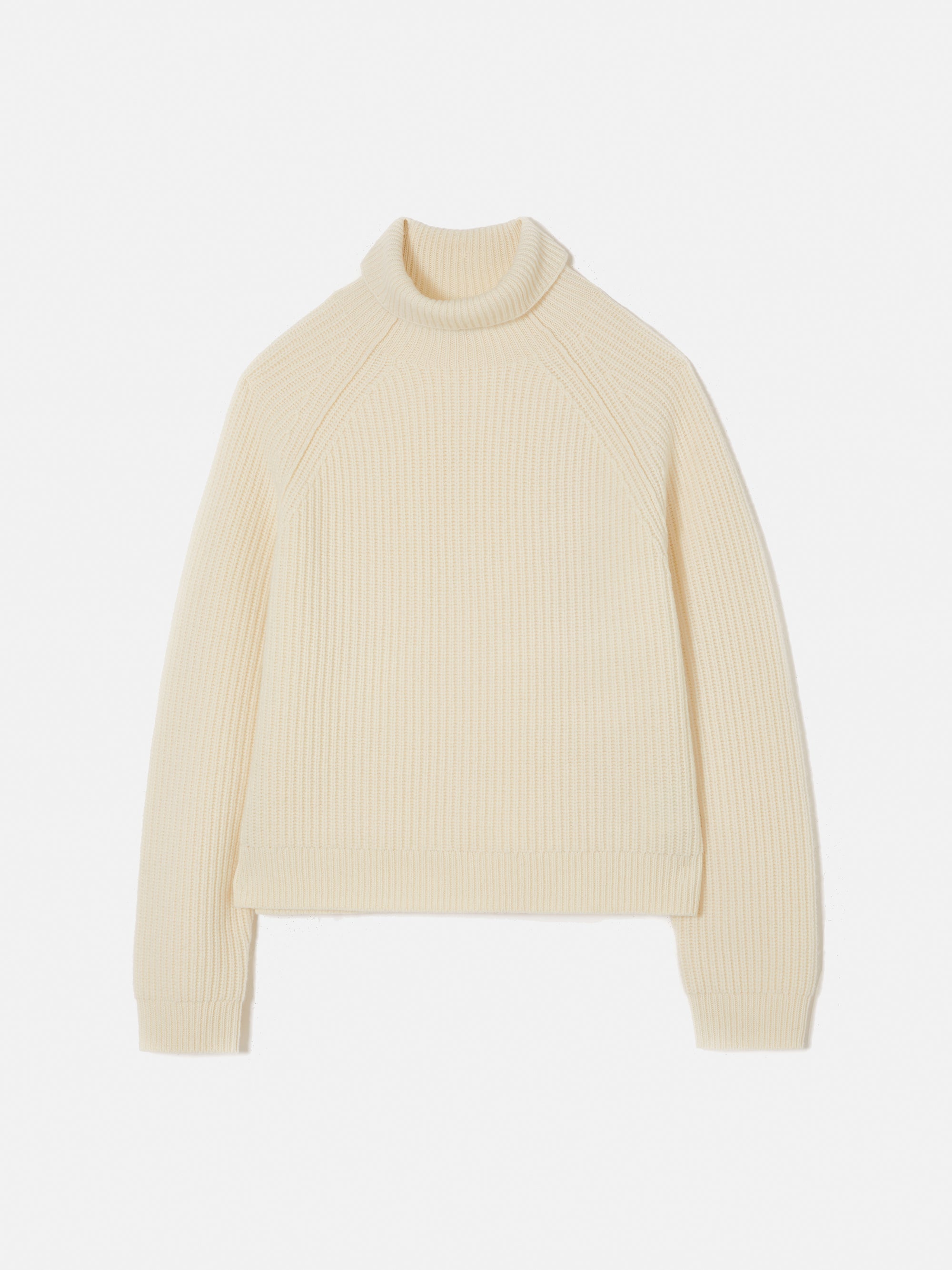 Merino Fishermans Rib Jumper | Cream – Jigsaw