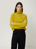 Merino Fishermans Rib Jumper | Mustard