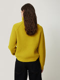 Merino Fishermans Rib Jumper | Mustard