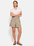 Denim Contrast Stitch Short | Brown