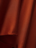 Satin Bias Asymmetric Skirt | Orange