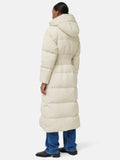 Hooded Down Maxi Puffer | Cream