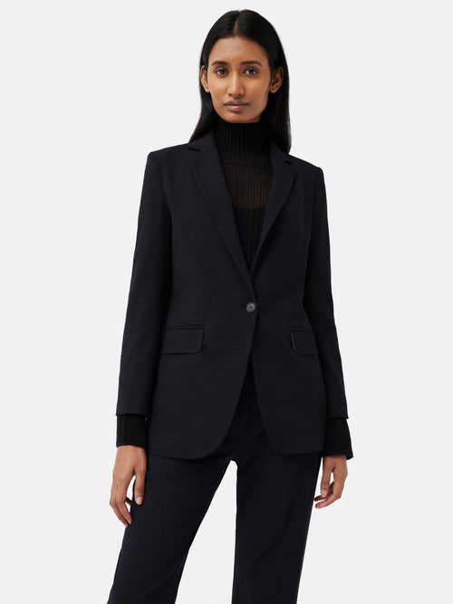 Crosshatch Knox Blazer | Navy – Jigsaw