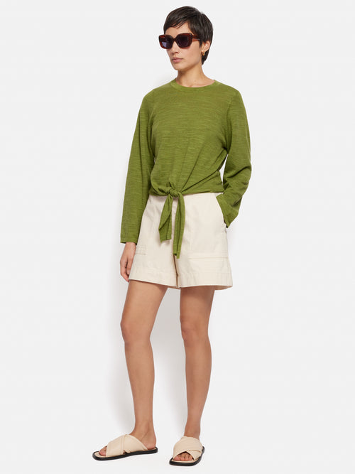 Linen Cotton Tie Top | Green