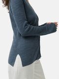 Linen Cotton Cardigan | Mineral Blue