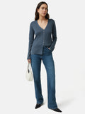 Linen Cotton Cardigan | Mineral Blue